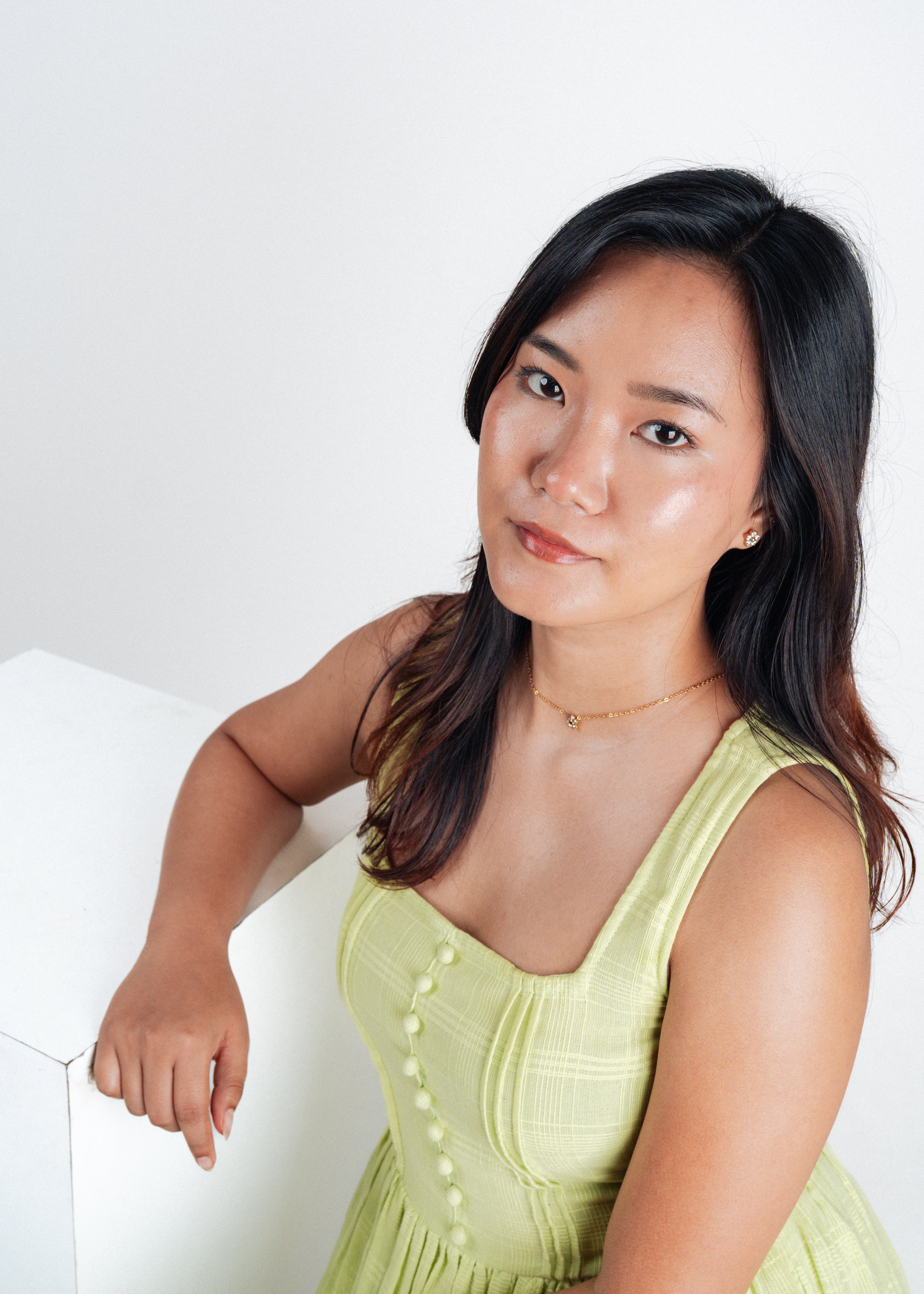 Pistachio Pleat Dress